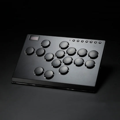 Large Metal Leverless Arcade Fight Stick Controller Black
