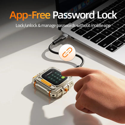 Portable External SSD 2TB with Touchscreen Encryption
