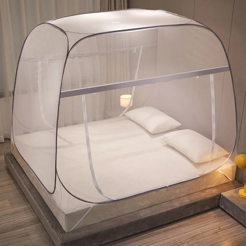 One Touch Pop Up Mosquito Net 180x200 Blue Full Cover