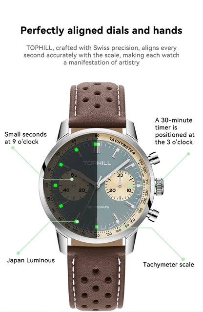 Pilot Chronograph Watch Sky Blue Military Edition