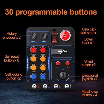 PXN Racing Simulator Control Box with RGB Lighting