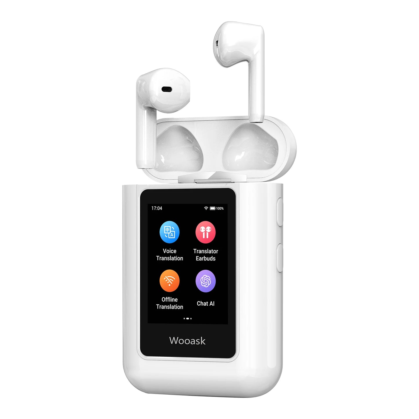Smart Translation Earbuds with Screen and Independent Use