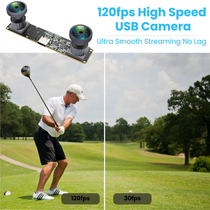 1200P USB Stereo VR Camera 120FPS Global Shutter