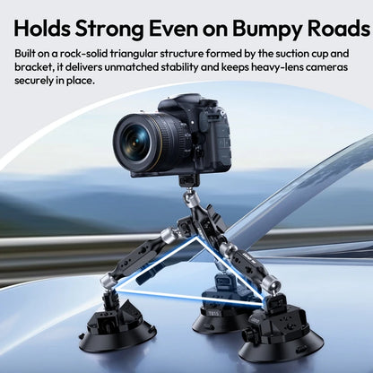 2 Suction 2-Arm Magic Camera Mount for Vehicles
