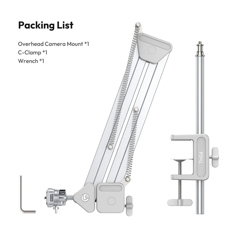 Overhead Camera Mount Stand with Quick Release