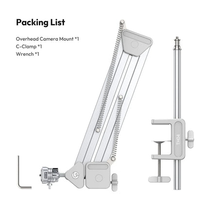 Overhead Camera Mount Stand with Quick Release