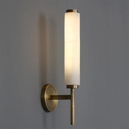 2 Piece Gold Marble Warm LED Wall Sconce 3000K