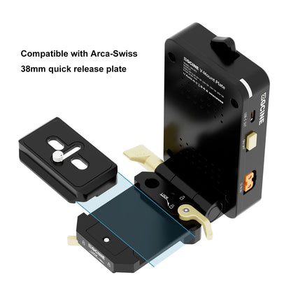 Dual V-Mount Battery Plate with Quick Release for DSLR