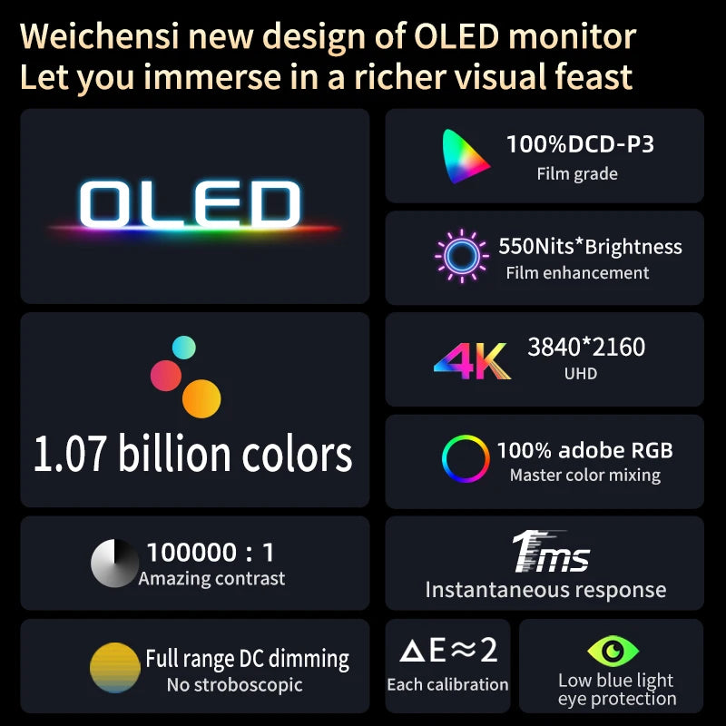 13.3-Inch 4K OLED Portable Monitor Touchscreen USB-C