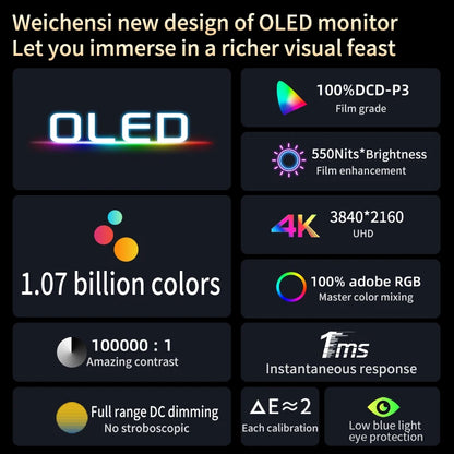 13.3-Inch 4K OLED Portable Monitor Touchscreen USB-C