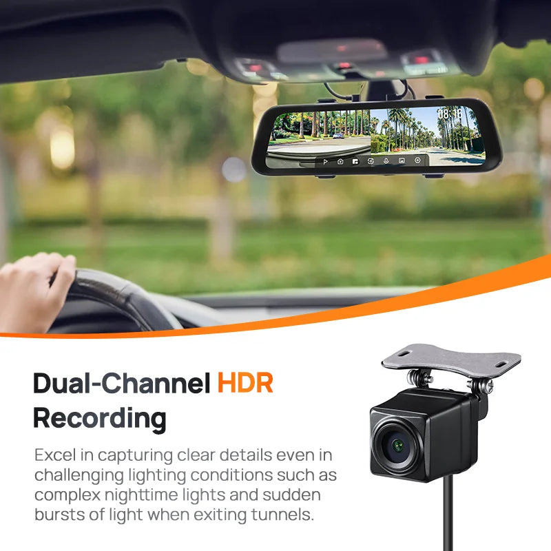 S500 Dash Cam 64GB SD Card 3K Dual HDR