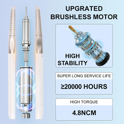 Professional Nail Dust Vacuum with Dual Fans White