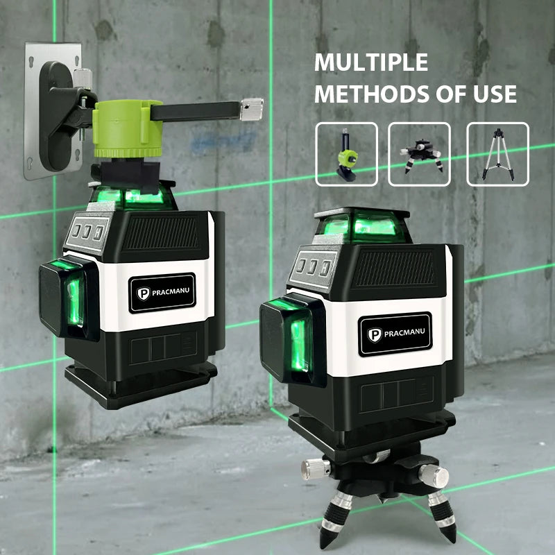 Mini 16-Line 4D Green Laser Level Self-Levelling Horizontal Vertical