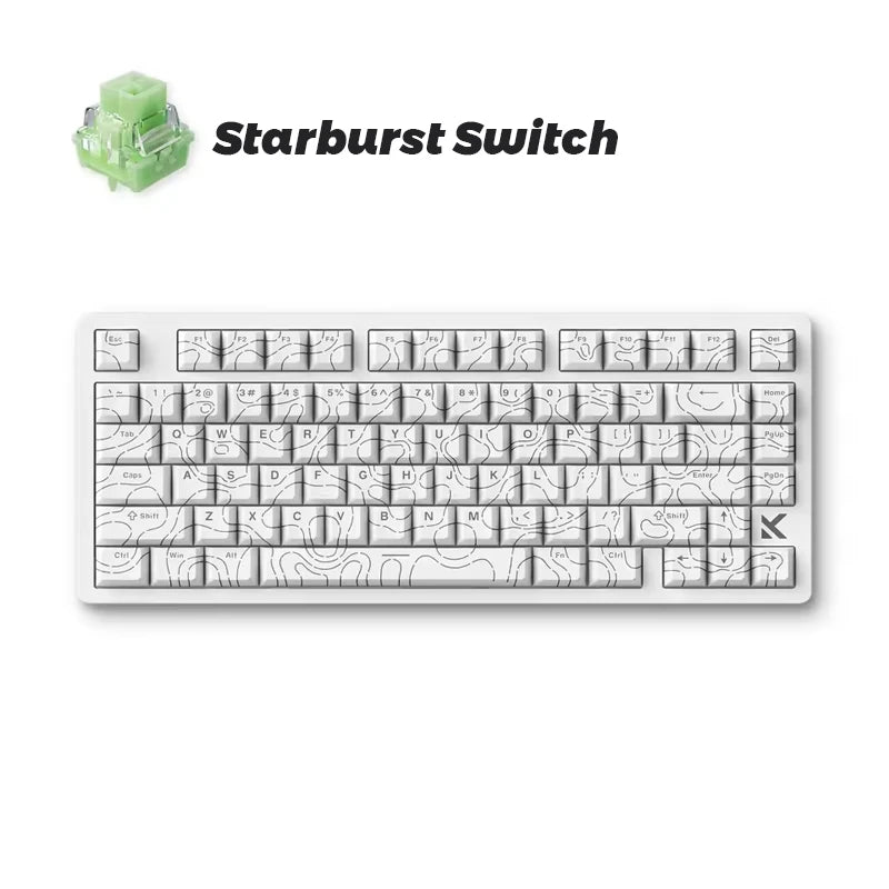 White Magnetic Switch Gaming Keyboard 8kHz RGB