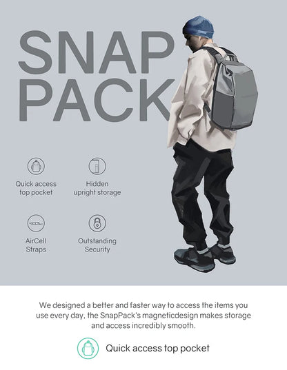 Waterproof Anti-Theft Backpack with Shell Opening for Travel