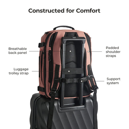Travel Backpack Waterproof Anti Theft Shoe Compartment Cabin Bag