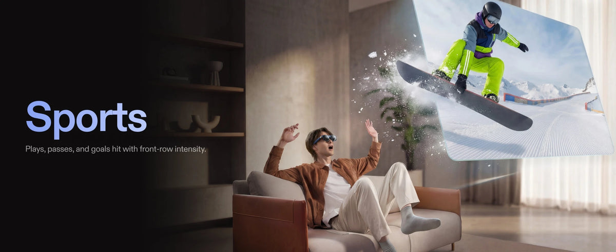 AR Smart Glasses 1200p 700nits 52 Degree FOV 3DoF Display