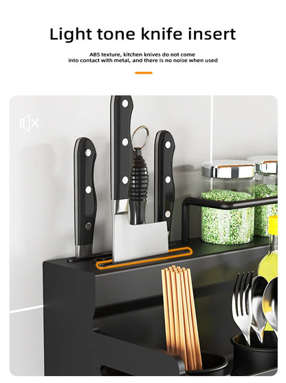 60cm Double Layer Kitchen Shelf for Spices and Knives