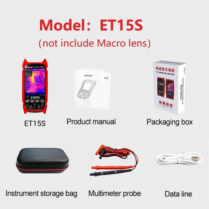 Portable Thermal Imaging Multimeter 256x192 25Hz Display