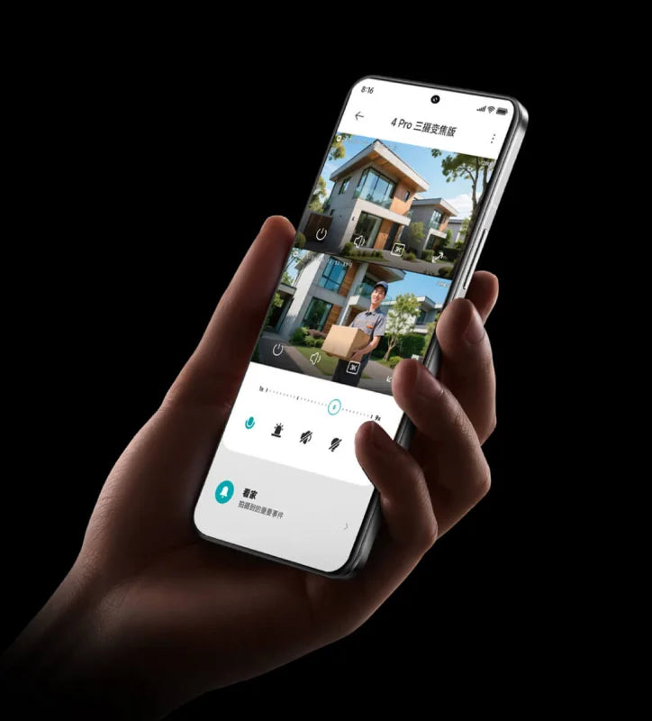 Waterproof 3K Smart Security Camera with 128GB Card