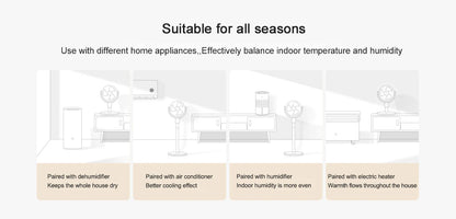 Retractable Cordless Circulating Fan with App Control