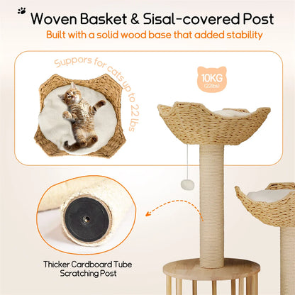 3 Tier Cat Climbing Tower with Scratching Post