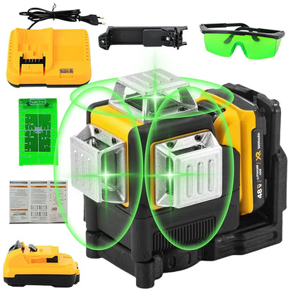 12-Line 360 Green Laser Level Self-Levelling Tool 12V