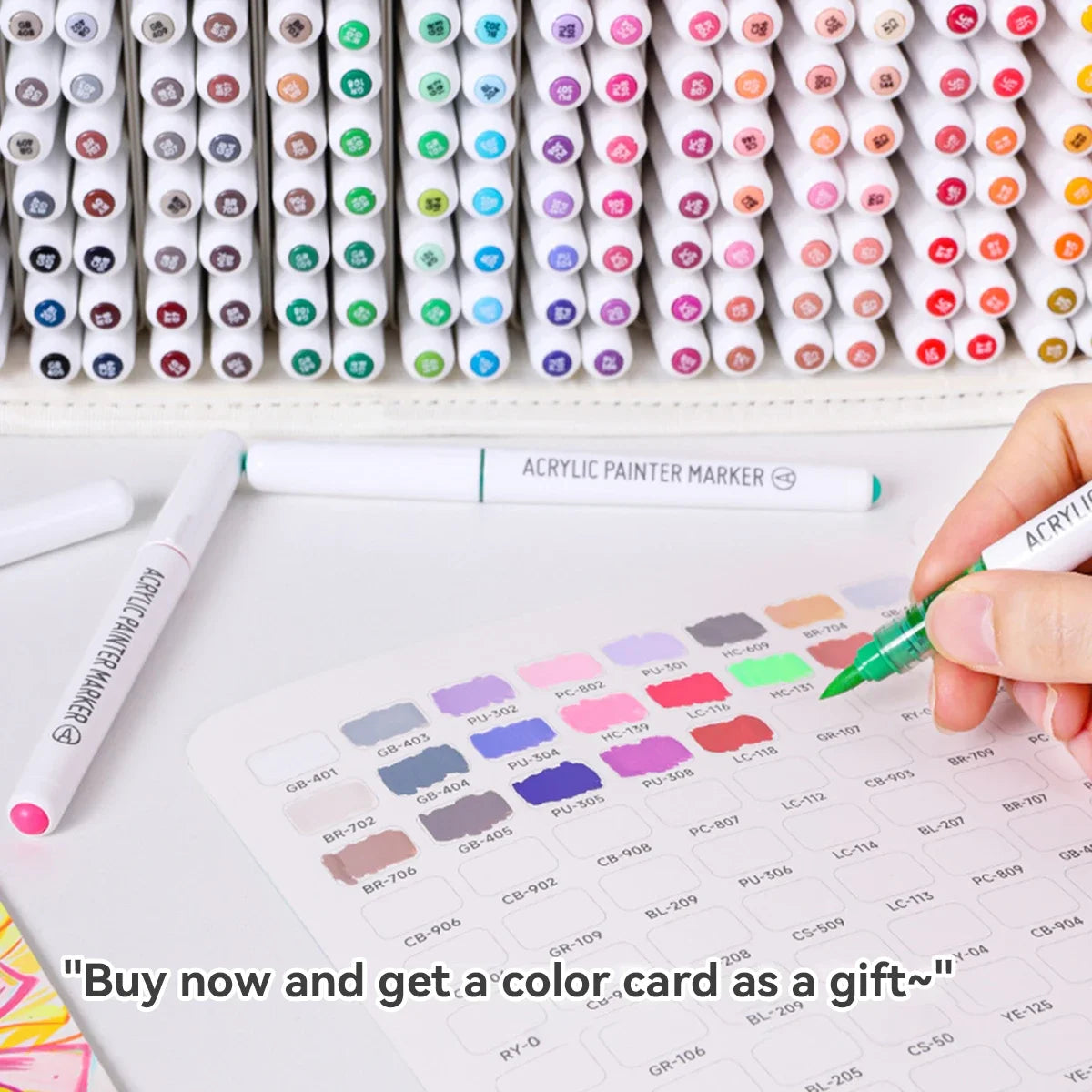 288 Colours Brush Tip Acrylic Paint Markers Art Set