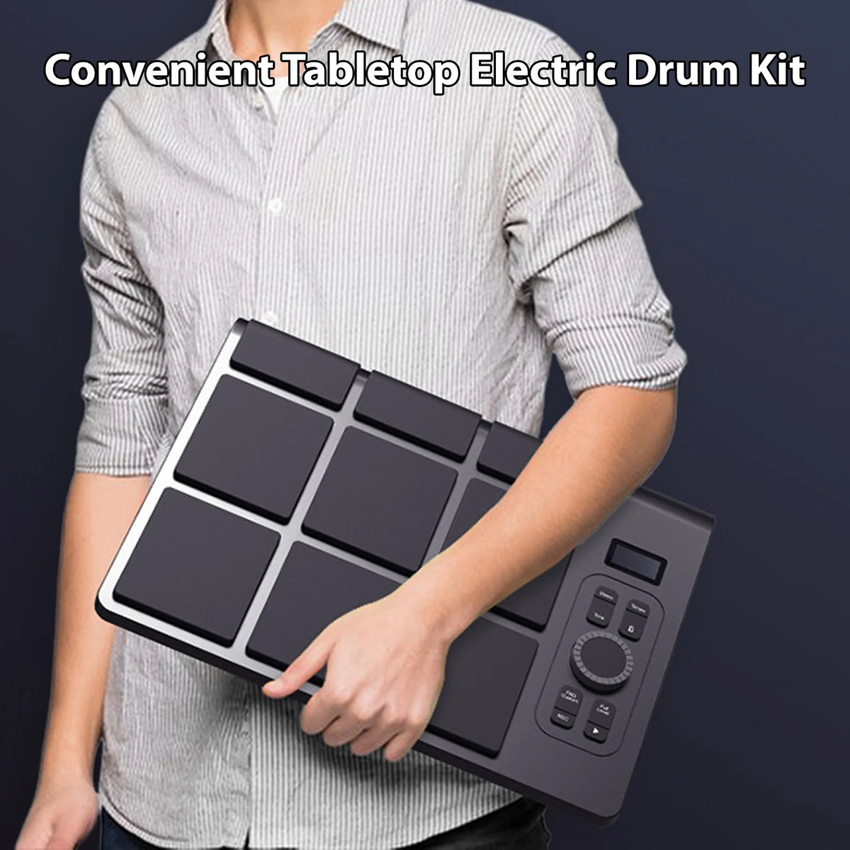 Electronic Tabletop Drum Set with 9 Pads & Bluetooth