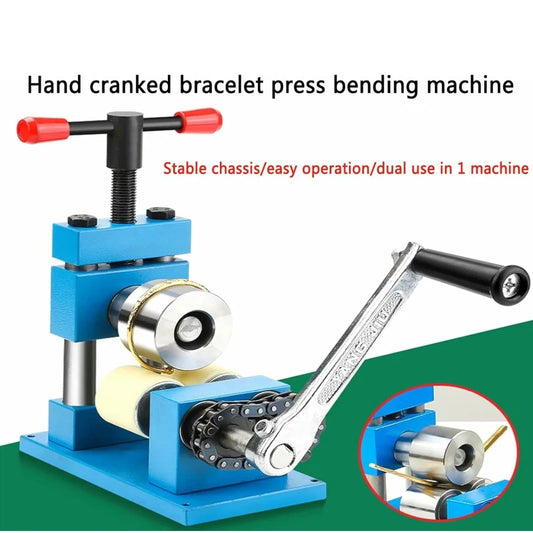 Manual Jewelry Rolling Mill with 56mm Nylon Wheels