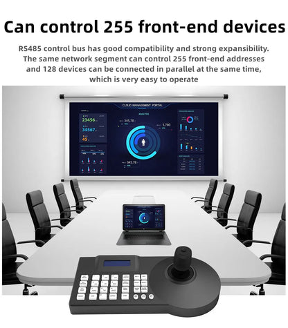 4D PTZ Camera Joystick Controller with LCD Screen