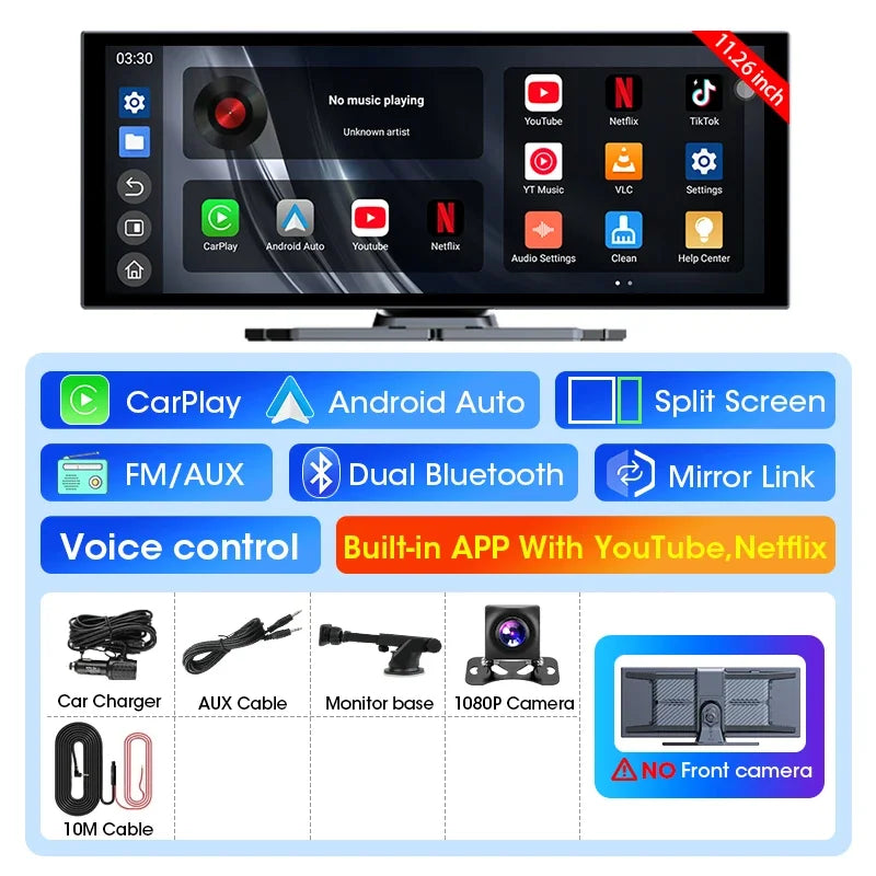 Smart 11.26 Car Multimedia Player with 10M Rear Cam