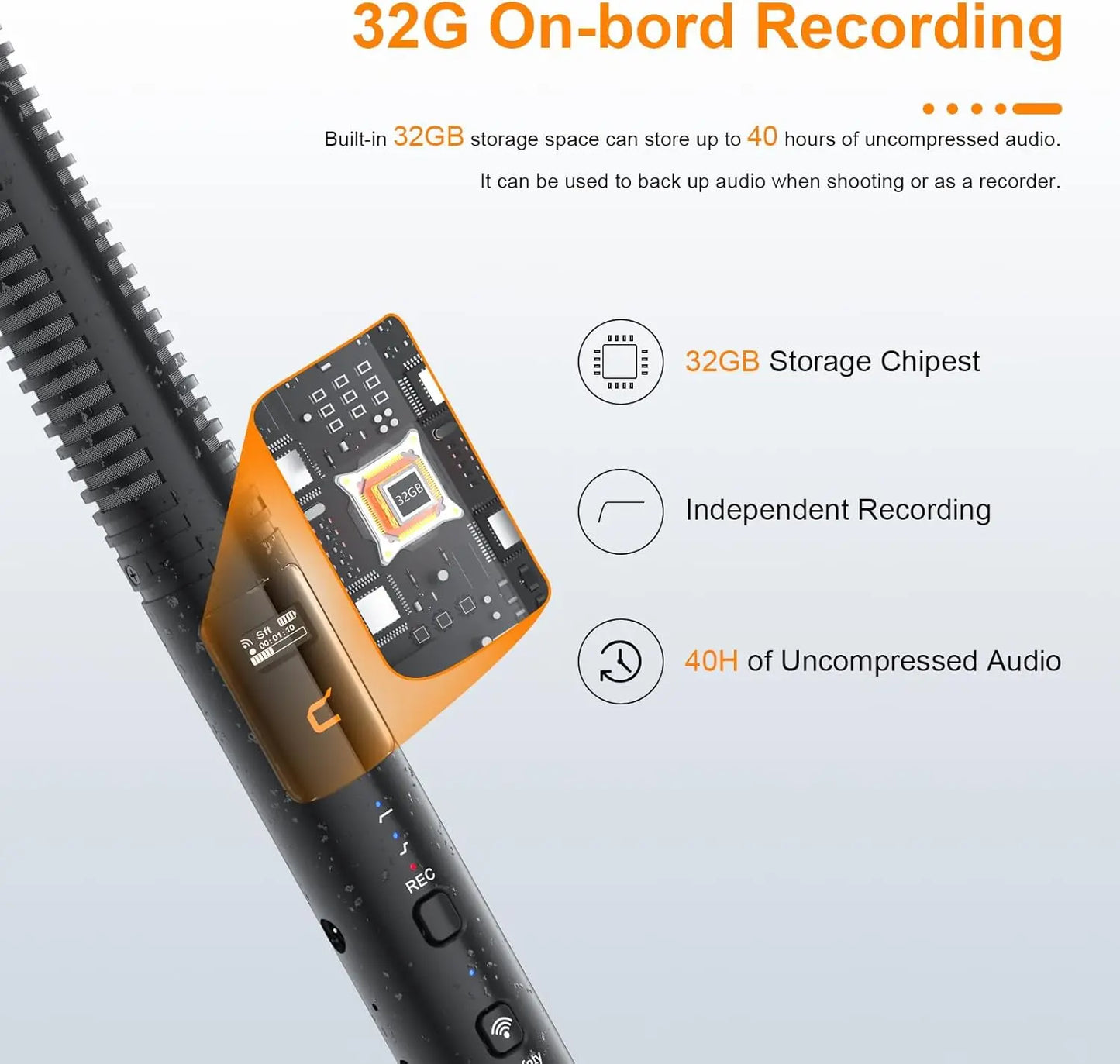 Professional Wireless Shotgun Microphone for Filmmaking