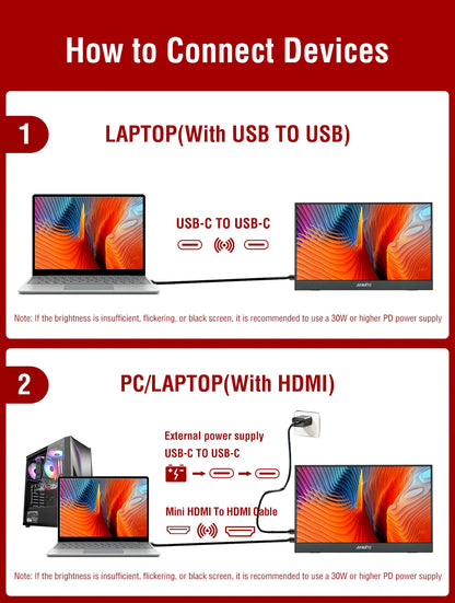14 inch Portable Touchscreen Monitor for Laptop PS5 Switch