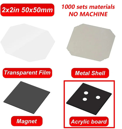 2x2 DIY Photo Fridge Magnet Button Maker Materials