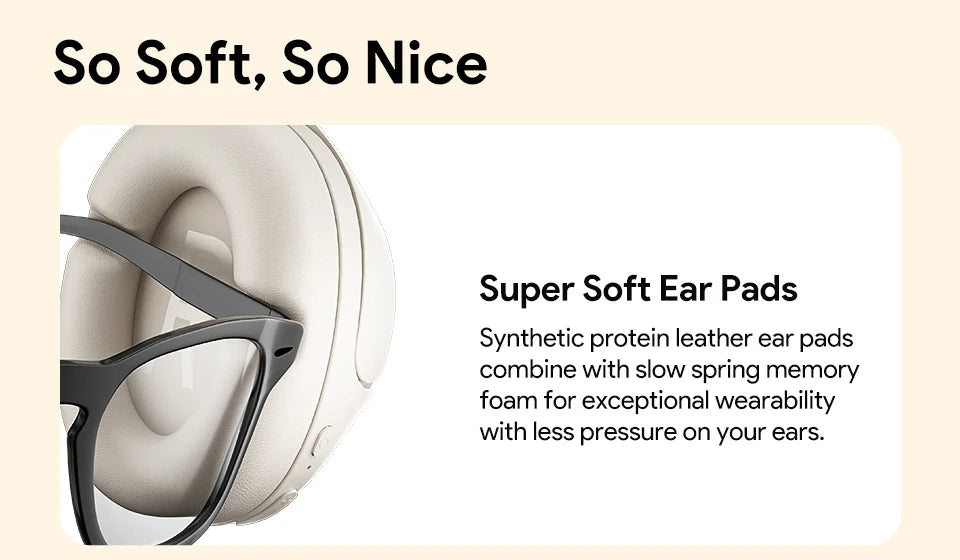 Wireless Over-Ear Headphones with ANC and 60H Battery