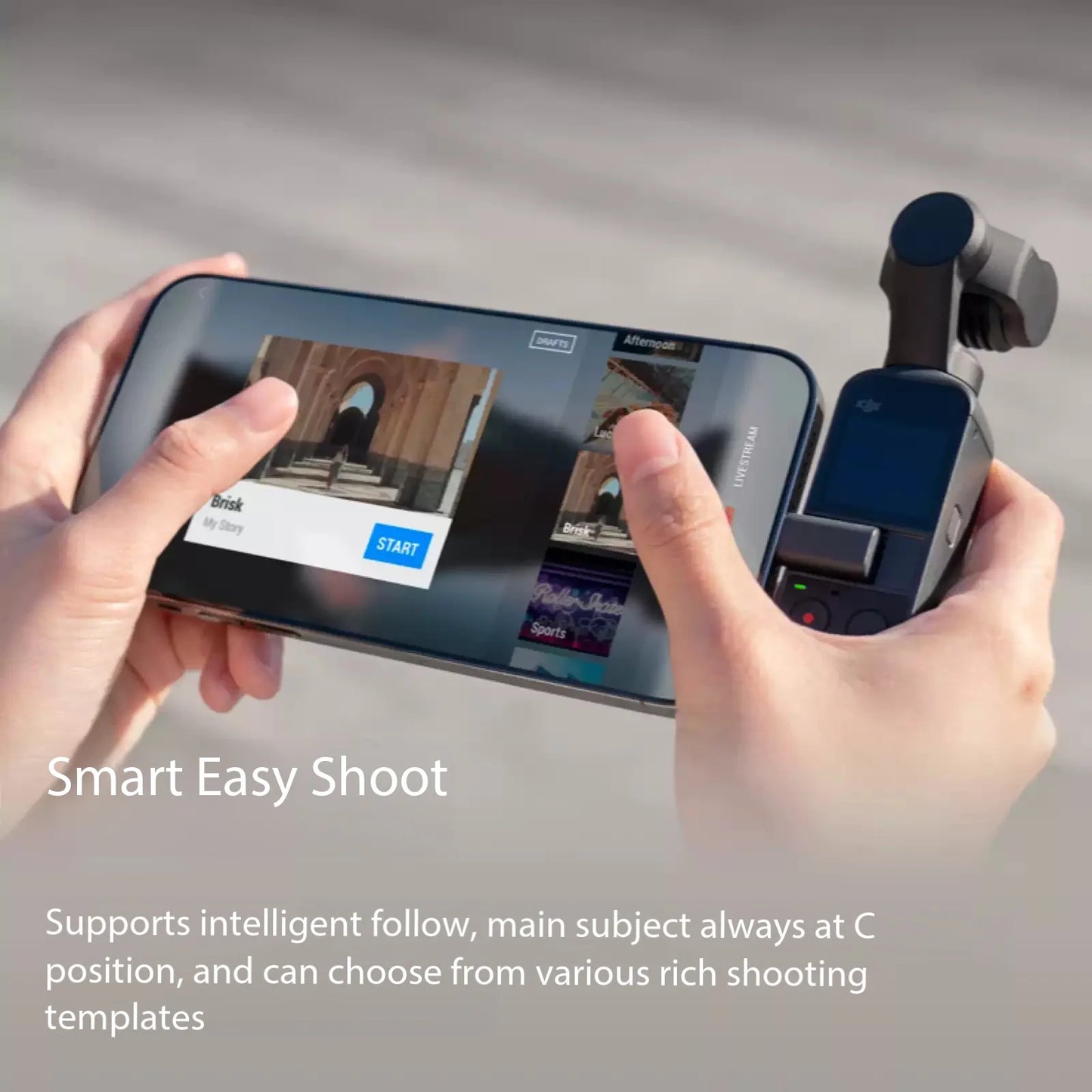 4K Handheld Camera with 3-Axis Gimbal Stabilization
