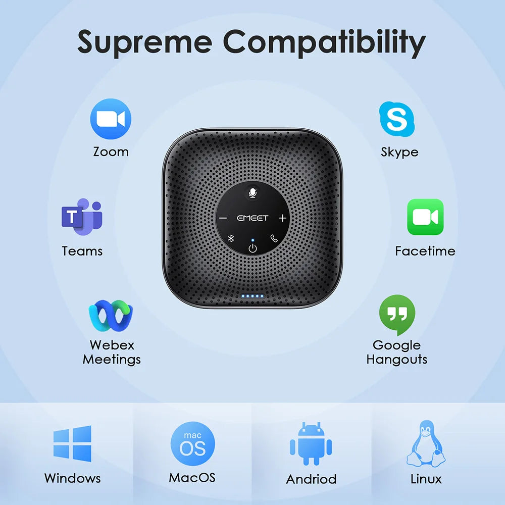 360 Degree Wireless Conference Speaker with Noise Cancellation