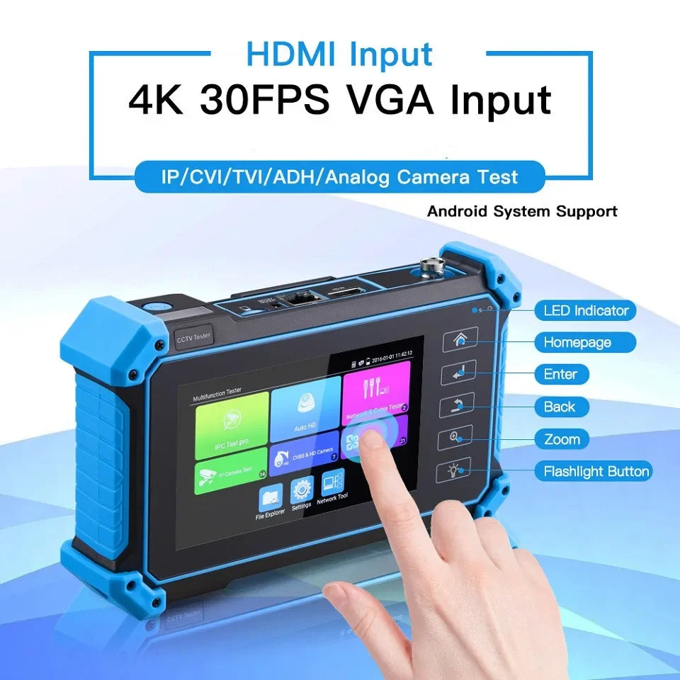 5.4" IP Camera Tester with Touchscreen and HDMI Output