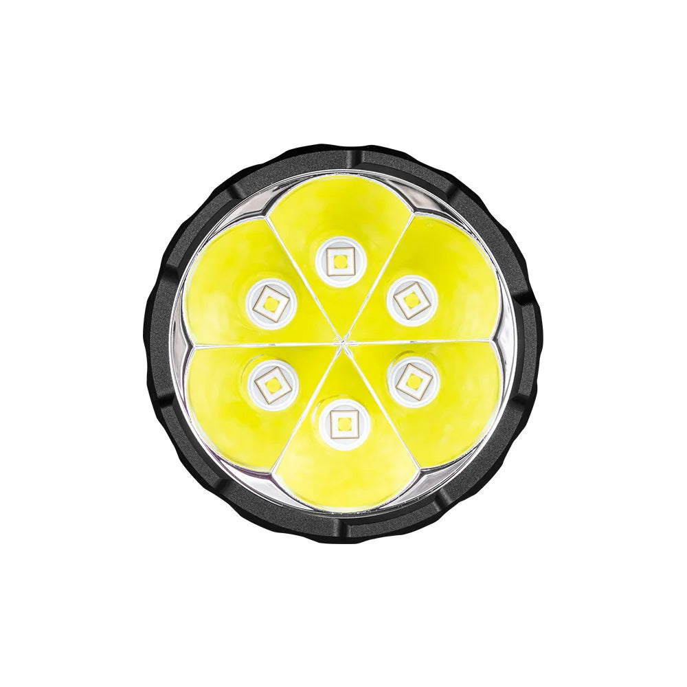 Long-Range 1200m LED Flashlight with Cooling Fan