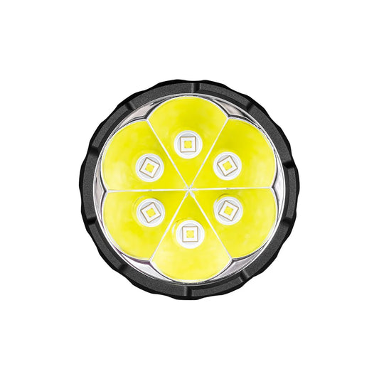 Long-Range 1200m LED Flashlight with Cooling Fan