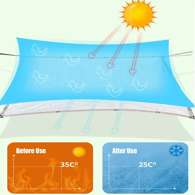 Aluminium Foil Shade Net Privacy Screen Garden Awning