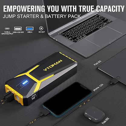 Portable 20000mAh Car Booster Jump Starter Power Bank