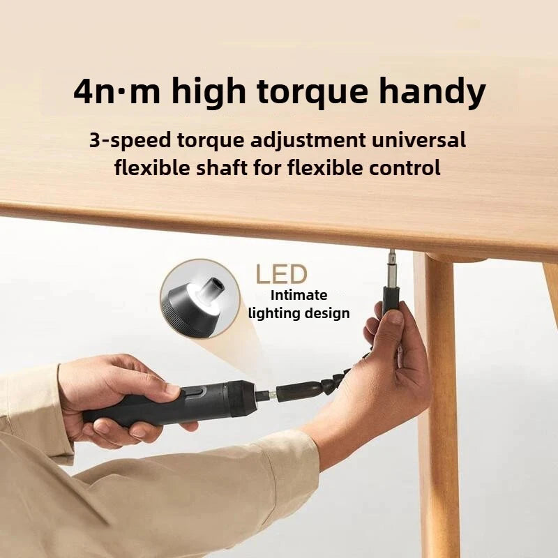 Portable Electric Screwdriver Tool Kit with Storage Case