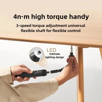 Portable Electric Screwdriver Tool Kit with Storage Case
