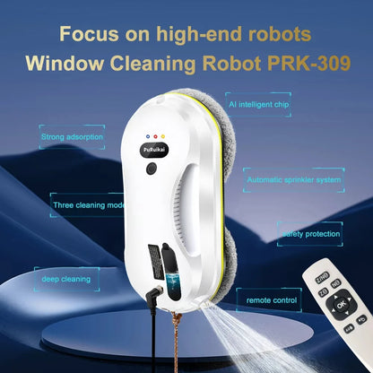 Smart Window Cleaning Robot Auto Spray Edge Detection