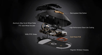 White Wireless Gaming Mouse with 8K Polling Rate