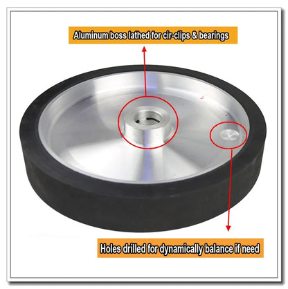 350x50mm Heavy Duty 6005 Rubber Contact Wheel