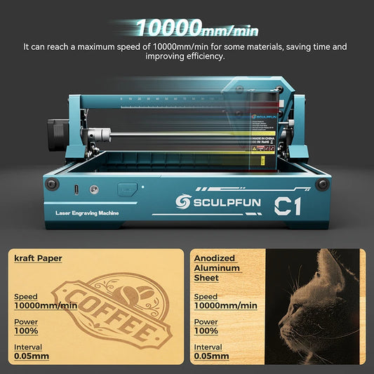 Mini Portable 3W Laser Engraver LightBurn Compatible