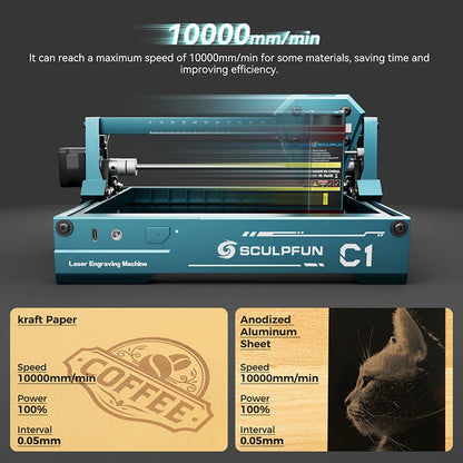 Compact 3W Laser Engraver Plug and Play Craft Machine